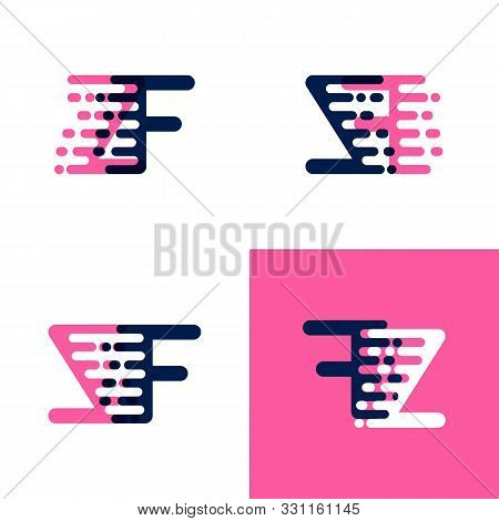Fz Letters Logo With Accent Speed In Pink And Drak Purple