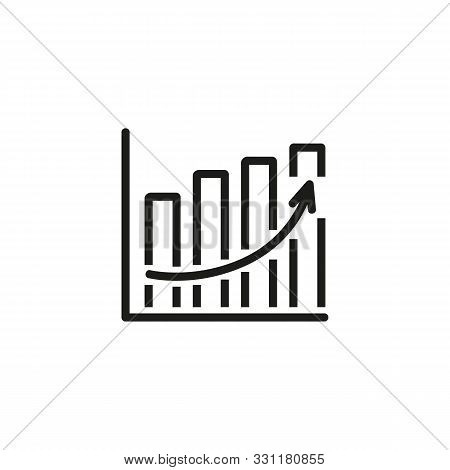 Graphic Of Growth Line Icon. Chart, Analytics, Infographics. Statistics Concept. Vector Illustration