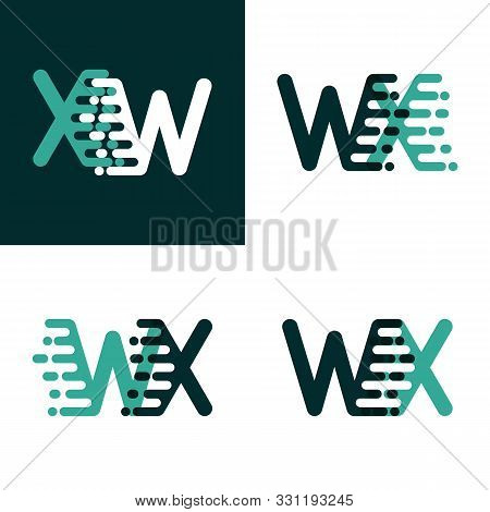 Wx Letters Logo With Accent Speed Green And Dark Green