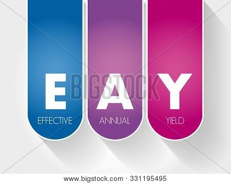 Eay - Effective Annual Yield Acronym, Business Concept Background
