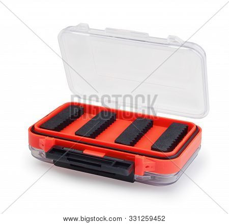Plastic Fishing Box Isolated On White Background