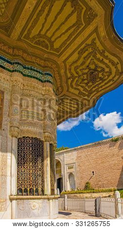 Istanbul, Turkey - September 5th 2019.the Exterior Of The Fountain Of Ahmed Iii In Sultanahmet, Fati