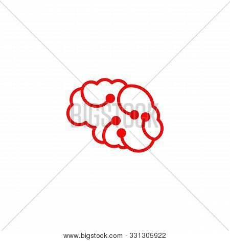 Brain Illustration Logo Design Template