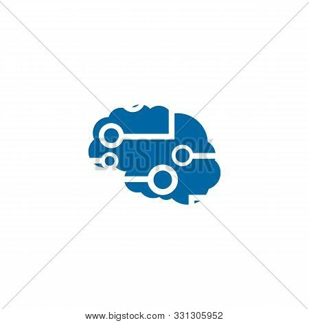 Brain Illustration Logo Design Template