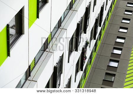 Bottom View Of High New Designed Multiple Dwelling