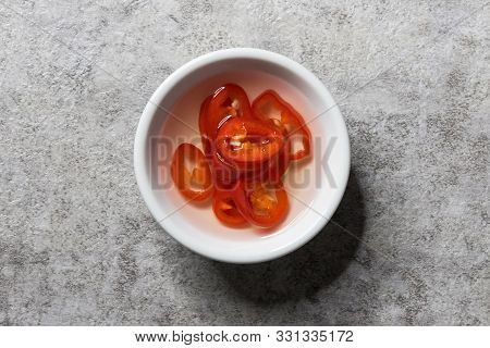 Spicy Pickled Sliced Chili In Vinegar, Picy Pickled Sliced Chili In Vinegar
