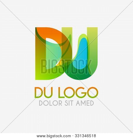 The Du Logo With Striking Colors And Gradations, Modern And Simple For Industrial, Retail, Business,