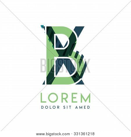Xb Colorful Logo Design With Green And Dark Green Color That Can Be Used For Creative Business And A