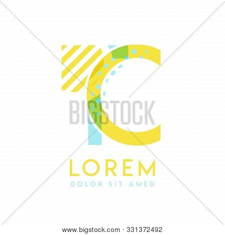 Tc Natural Logo Design With Yellow And Ocean Blue Color That Can Be Used For Creative Business And A