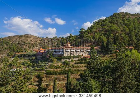 Machairas Monastery in Cyprus - travel architecture background