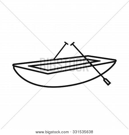 Vector Design Of Boat And Vietnamese Sign. Set Of Boat And Water Vector Icon For Stock.