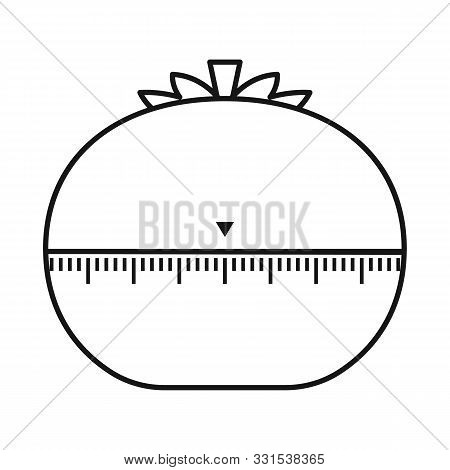Vector Illustration Of Timer And Tomato Sign. Web Element Of Timer And Clock Stock Vector Illustrati