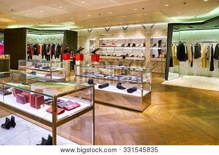 HONG KONG, CHINA - CIRCA JANUARY, 2019: interior shot of Givenchy store in Elements shopping mall