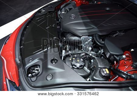 Geneva, Switzerland - March 06, 2019: Toyota Supra Gr At 89Th Gims