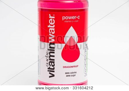 Geneva/switzerland - 27.07.18 :  Bottle Of Glaceau Vitamin Water  Soda  Sugar Free