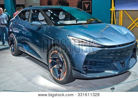 Frankfurt-september 19:  Cupra Tavascan Concept At The Frankfurt International Motor Show On Septemb
