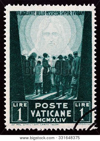 Vatican City - Circa 1945: A Stamp Printed In Vatican City From The 