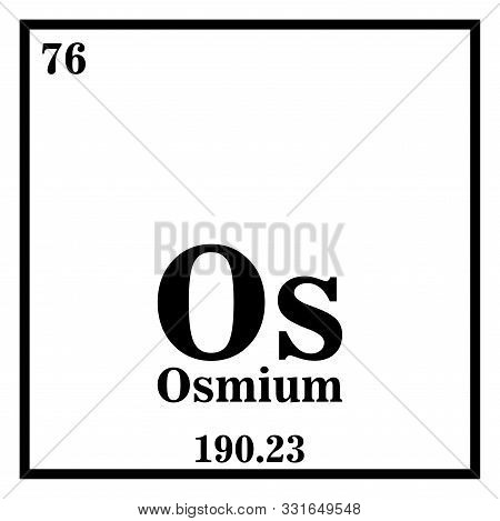 Osmium Periodic Table Of The Elements Vector Illustration Eps 10.
