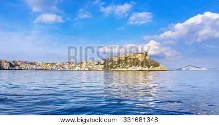 Procida Island And Village With Colorful Houses. Travel Destination Near Naples In Campania, Italy. 