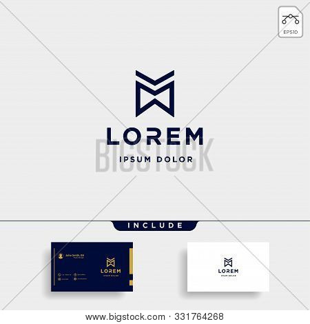 Letter M Mw Wm Monogram Logo Design Minimal Icon