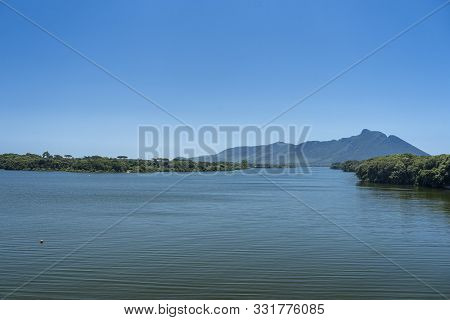 Coast Of Agro Pontino, Lazio, Italy, Near Sabaudia, And Promontory Of Circeo At Summer