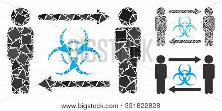 Persons Infection Exchange Mosaic Of Uneven Pieces In Different Sizes And Color Tinges, Based On Per