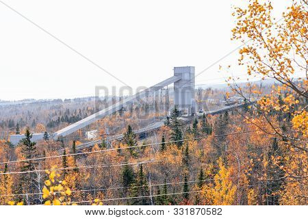 Silver Bay, Minnesota - October 20, 2019: Northshore Mining Company, A Taconite Mine, Shown In The F