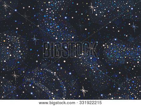 Seamless Pattern With Cosmos
