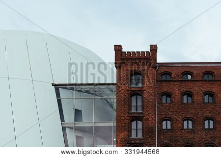 Stralsund, Germany - July 31, 2019: The Ozeaneum Public Aquarium Of The German Oceanographic Museum.