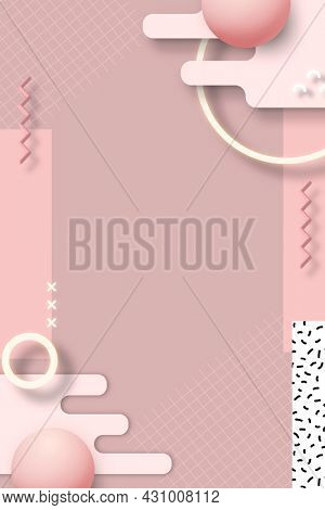 Pink geometric Memphis design element