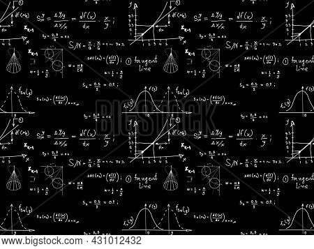 Chemistry Vector, Seamless Pattern With Plots, And Laboratory Equipment, Struction Molegul Chemical.