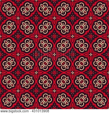 Seamless Background Ornament. Pattern Decorative Design Ready For Print