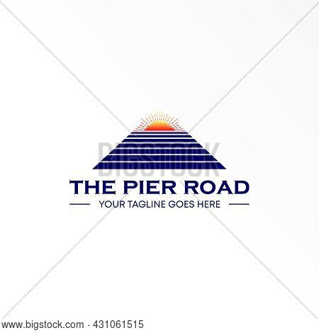 Bridge Logo Free Vector Stock. Sunrise Abstract Design Concept. Can Be Used As A Symbol Related To H