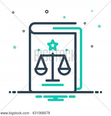 Mix Icon For Regulation Law Precept Governance Compliance Book