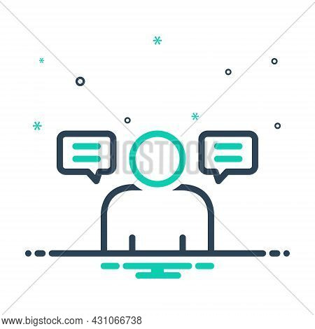Mix Icon For Personally Privately Individually By-oneself In-person Message