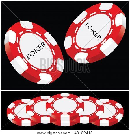 Lucky Poker - rød-hvid vektor