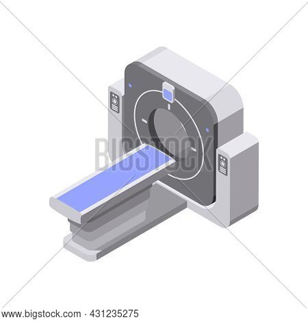 Isometric Magnetic Resonance Tomography Machine 3d Vector Illustration
