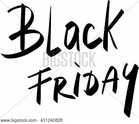 Black Friday Vector Inscription Sale Store Shopping
