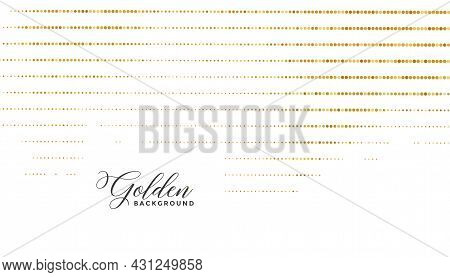 Golden Circle Dots Glitter Lines Pattern Background Vector Design Illustration