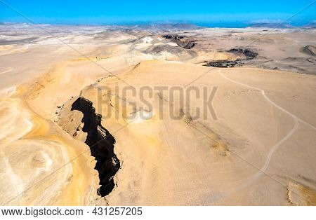 Aerial View Of The Canyon Of The Lost In Ica, Peru