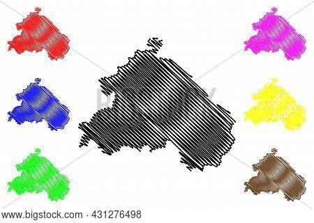 Markisch-oderland District (federal Republic Of Germany, Rural District, State Of Brandenburg) Map V