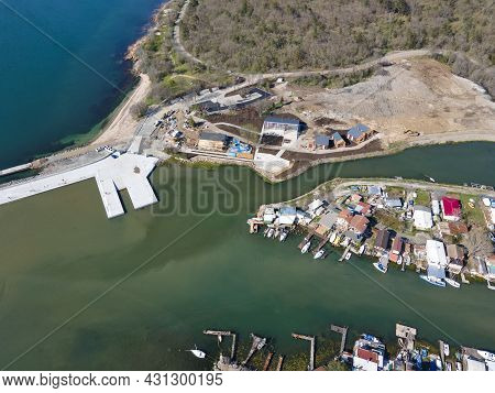 Aerial View Of Chengene Skele - Fishing Village (ribarsko Selishte) Near City Of Burgas, Bulgaria
