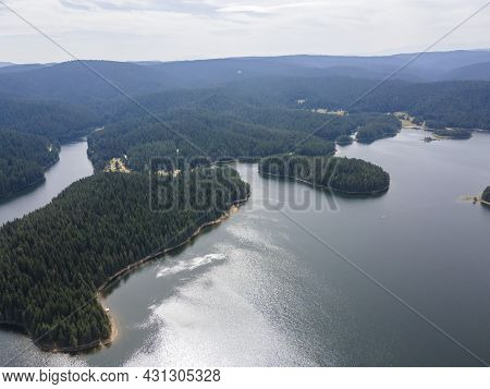 Aerial View Of Golyam Beglik Reservoir, Pazardzhik Region, Bulgaria