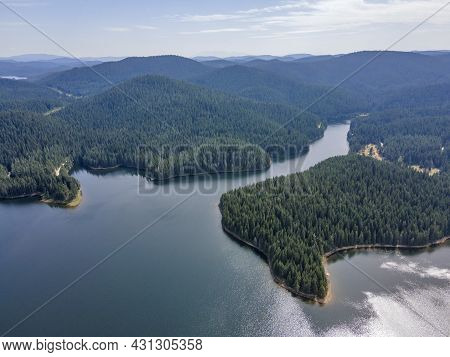 Aerial View Of Golyam Beglik Reservoir, Pazardzhik Region, Bulgaria