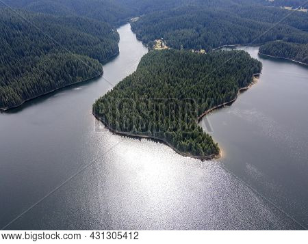 Aerial View Of Golyam Beglik Reservoir, Pazardzhik Region, Bulgaria