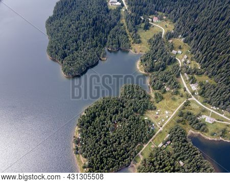 Aerial View Of Golyam Beglik Reservoir, Pazardzhik Region, Bulgaria
