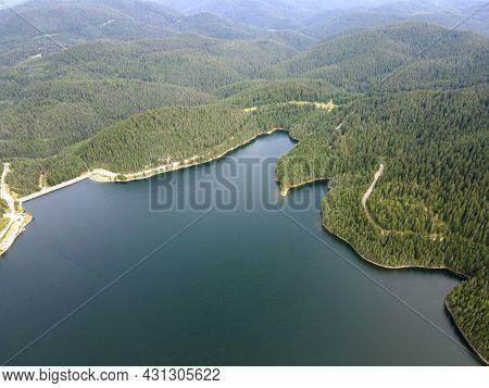 Aerial View Of Golyam Beglik Reservoir, Pazardzhik Region, Bulgaria