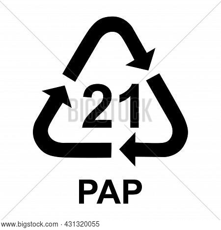 Paper Symbol, Ecology Recycling Sign Isolated On White Background. Package Waste Icon .