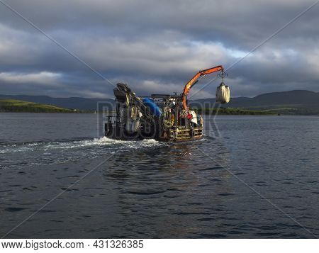 The View Of A Fishing Vessel On Its Way To The Fishing Ground On Deep Waters Of The Bantry Bay.count