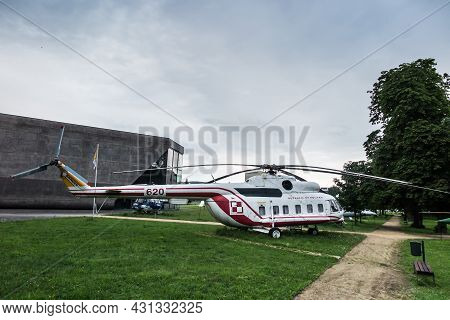 A Museum Copy Of The Mi-8 Helicopter In The Vip Passenger Version, Serial Number 10620, Side Number 